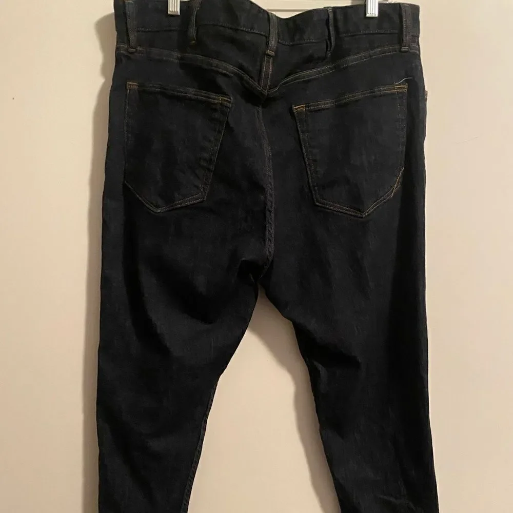 Banana Republic Black 5 pocket button-fly Skinny Rapid denim jeans, size 38/32